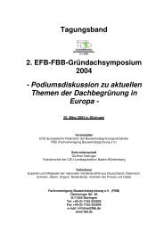 Tagungsband 2. EFB-FBB-Gründachsymposium 2004