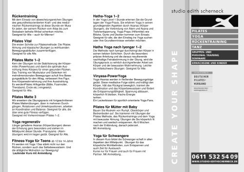 Kursplan PDF - studio edith wittkamp