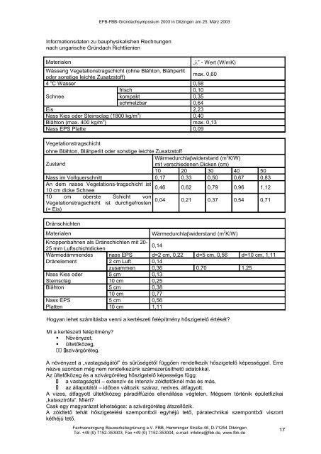 Tagungsband EFB-FBB-Symposium 2003 - Fachvereinigung ...