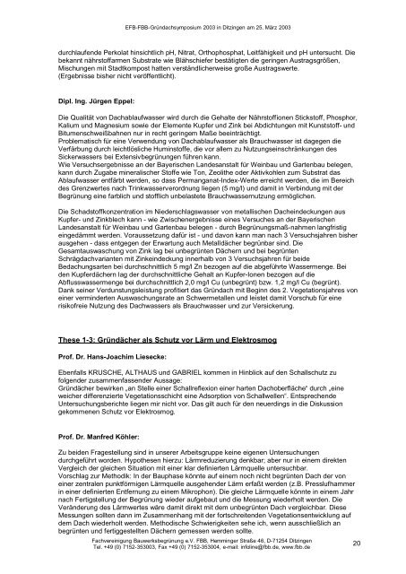 Tagungsband EFB-FBB-Symposium 2003 - Fachvereinigung ...