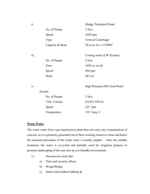 PROJECT AT A GLANCE i. Project : To set up a 280 MW Gas Based ...