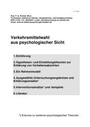 Verkehrsmittelwahl aus psychologischer Sicht 1. Einführung 2 ...