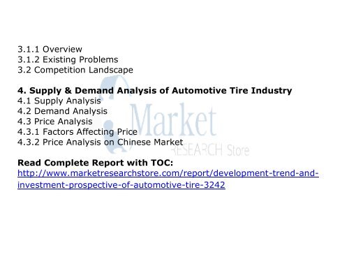 China Development Trend and Investment Prospective Automotive Tire Market 2014-2018 Industry Trends, Size, Share, Growth, and Forecast
