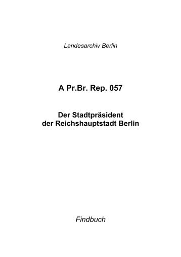 2/1-spaltig, mit Einrückung ab Titelfeld - Landesarchiv Berlin