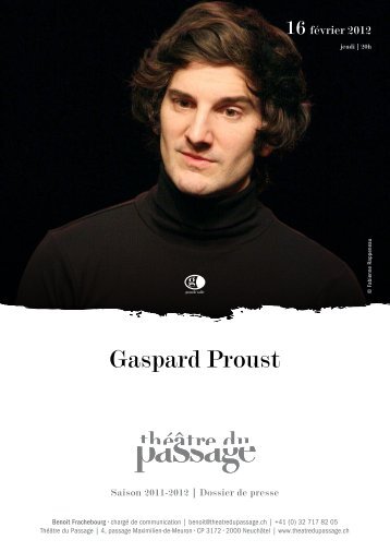 Gaspard Proust - ThÃ©Ã¢tre du Passage