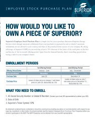Employee Stock Purchase Plan - Superior Energy Services