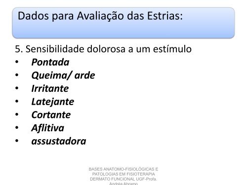 Avaliação Estrias