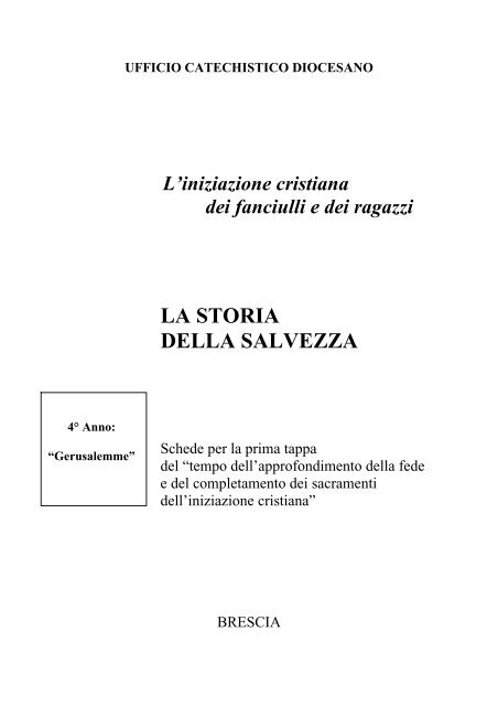Schede per gli incontri (Sussidio).pdf - Diocesi di Brescia - Login