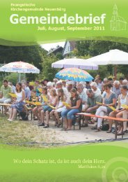 Unser Gemeindebrief Juli - September 2011 - Evangelische ...