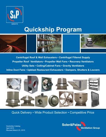 Quickship Catalog - Soler & Palau