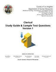 Clerical Study Guide & Sample Test Questions Version 1 - La.ca.us