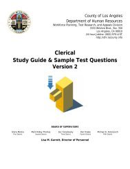 Clerical Study Guide & Sample Test Questions Version 2 - La.ca.us