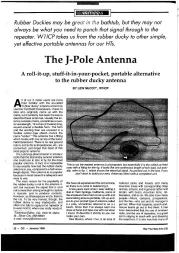 The J-Pole Antenna