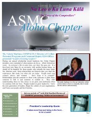 Aloha Chapter - ASMC Sub Chapters - American Society of Military ...