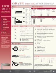 Technical Specifications - Lithonia Lighting