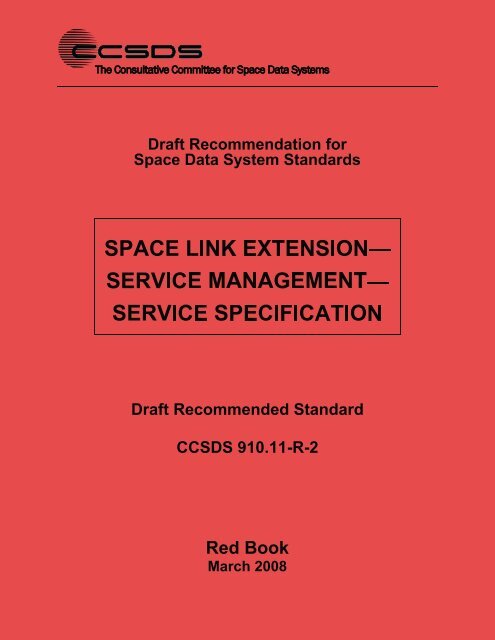 Space Link Extension - Service Management - CCSDS