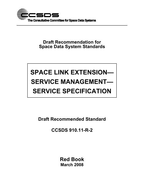 Space Link Extension - Service Management - CCSDS