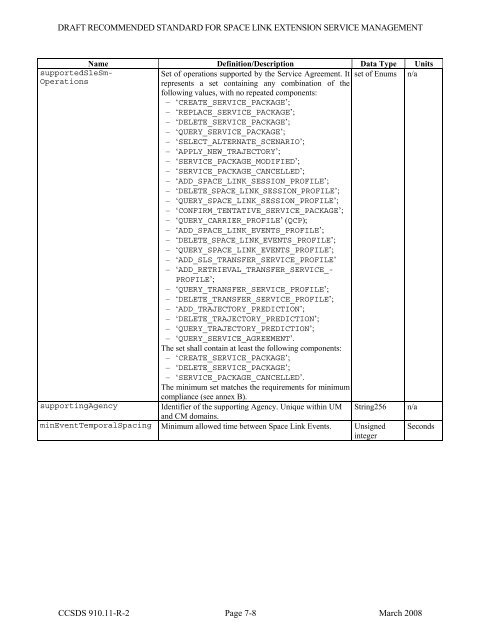 Space Link Extension - Service Management - CCSDS