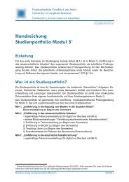 Handreichung Studienportfolio Modul 5 - eLearning der FH Frankfurt ...