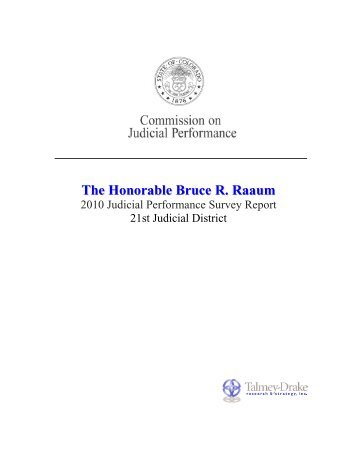 The Honorable Bruce R. Raaum - Commissions on Judicial ...