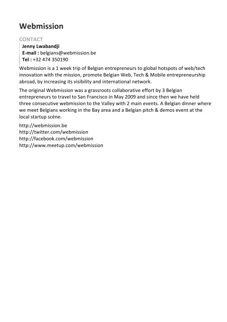 Belgian Webmission 2011 (.PDF 1379 k) - Awt