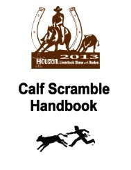 2013 Calf Scramble Handbook - Houston Livestock Show and Rodeo