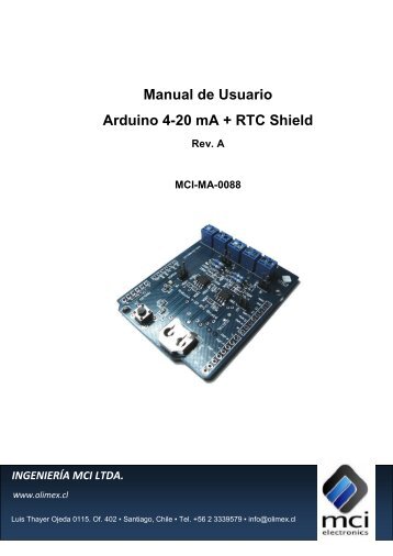 Manual de Usuario Arduino 4-20 mA + RTC Shield - Olimex