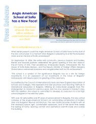 Anglo American School of Sofia has a New Face! - The Anglo ...