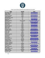 COM CLASS OF 2016 ADVISOR ASSIGNMENTS BY STUDENT ...