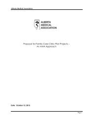 Family Care Clinics Pilot Project Proposal - Alberta Medical ...