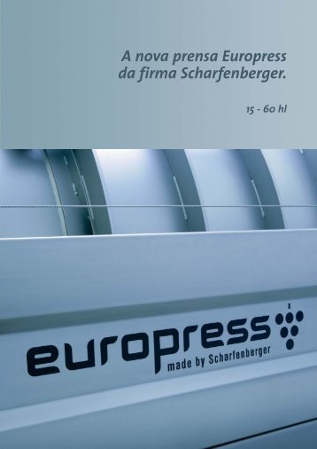 A nova prensa Europress da firma Scharfenberger. - Euromachines
