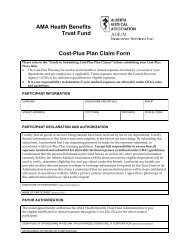 cost plus plan claim form 2004.pmd - Alberta Medical Association