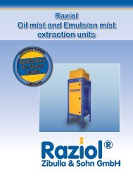 Raziol Oil mist and Emulsion mist extraction units