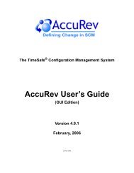 AccuRev User's Guide (GUI)