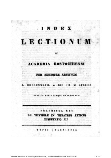 INDEX LECTIONUM - RosDok