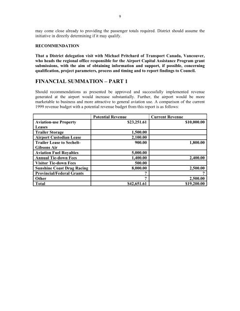 study (PDF format, 68kb) - District of Sechelt