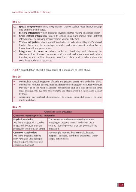 Manual for Integrated District Planning - National Institute of Rural ...