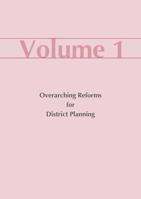 Manual for Integrated District Planning - National Institute of Rural ...