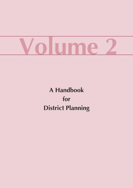 Manual for Integrated District Planning - National Institute of Rural ...