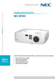 NEC NP400 -  NEC Display Solutions