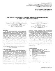 Analysis of Load Dependent Dynamic Transmission Error Response ...