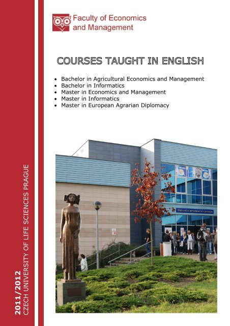 COURSES TAUGHT IN ENGLISH - MSc