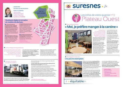 Lettre du quartier Plateau Ouest NÂ° 2 (pdf - 1,00 Mo) - Suresnes