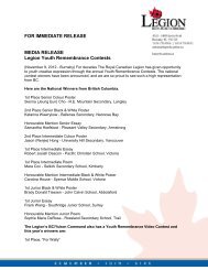 Media Release (pdf) - Legion BC/Yukon Command Website