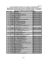 Lista contribuabililor mijlocii care urmează a fi administraţi de - ANAF
