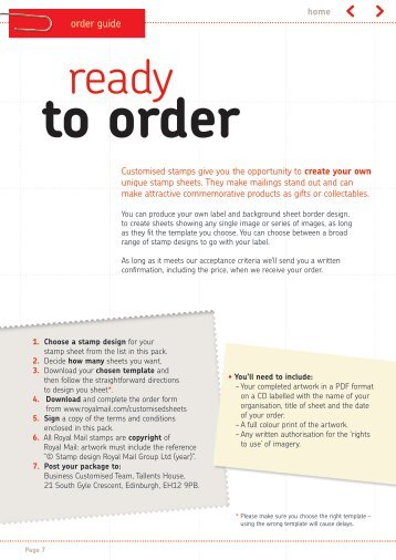 Order form - Royal Mail