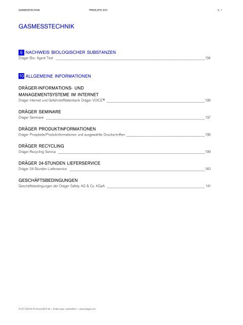 Preisliste 2010 Tragbare Gasmesstechnik - AlphaMedica