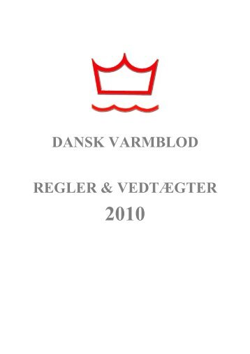 regler for kÃ¥ring af hopper - Dansk Varmblod