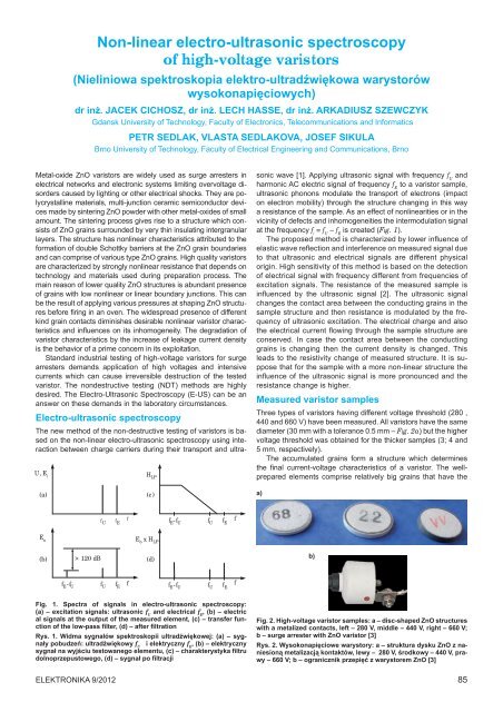 Elektronika 2012-09 II.pdf - Instytut SystemÃ³w Elektronicznych ...