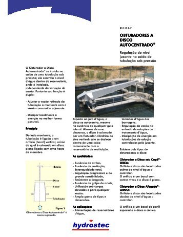 Obturador a disco autocentrado - hydrostec